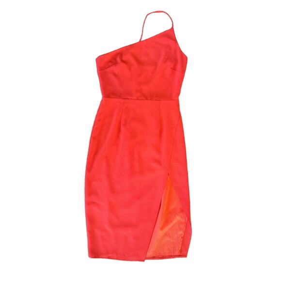 Lovers & Friends Lazo One Shoulder Midi Dress Size Small 2-4 in Blood Orange - Picture 8 of 12